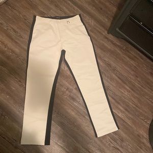 Half & Half Black and Crème Pants